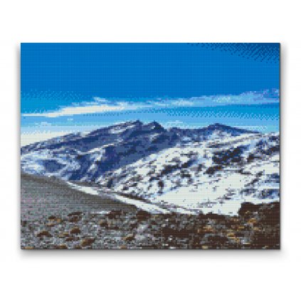 Pittura diamanti - Monte Mulhacen nella Sierra Nevada, Spagna