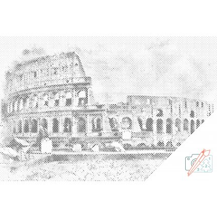 Puntinismo - Illustrazione Colosseo