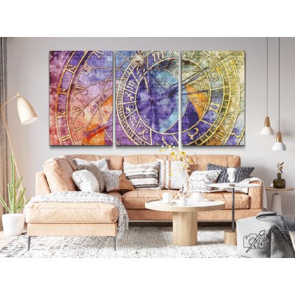 Pittura diamante - Orologio astronomico (set di 3pz)