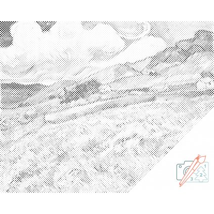 Puntinismo - Vincent van Gogh - Campo di grano con montagne