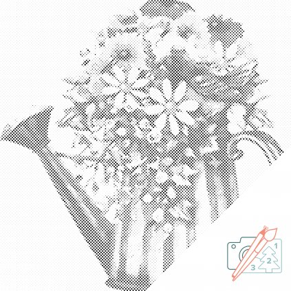 Puntinismo - Bouquet in tazza