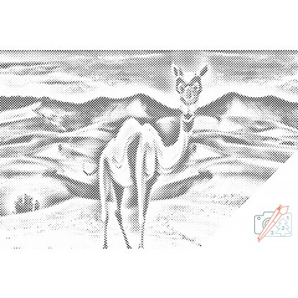 Puntinismo - Cammello nel deserto