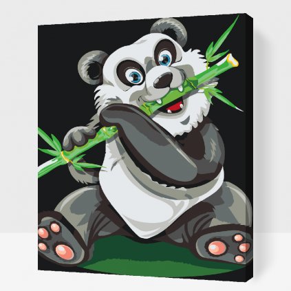 Dipingere con i numeri – Panda con bambù