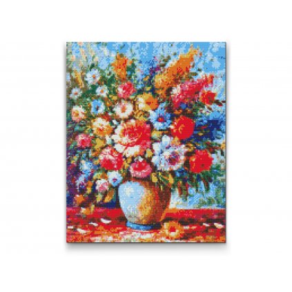 Pittura diamanti - Mazzo di fiori estivo