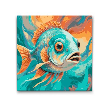 M2_Dipingere_con_i_numeri_-_Pesce_nelle_tonalità_del_turchese_e_dell'arancione