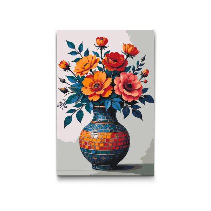 M2_Dipingere_con_i_numeri_-_Bouquet_colorato_in_una_vasa_mosaico