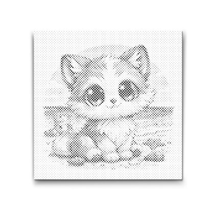 Puntinismo_Gattina_dagli_occhi_grandi_M2