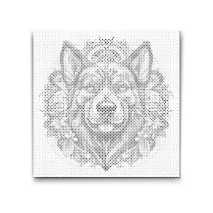 Puntinismo_Mandala_cane_pastore_tedesco_M2