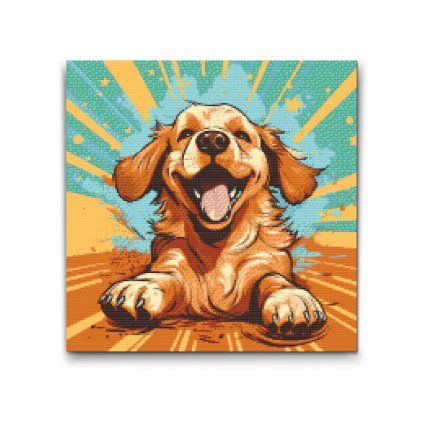 Pittura_diamante_Pop_Art_-_Cane_felice_M2
