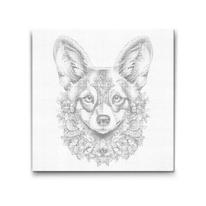 Puntinismo_Mandala_cane_corgi_M2