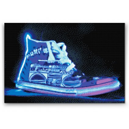 Pittura diamanti - Scarpe illuminate