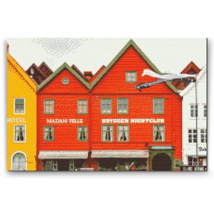 Pittura diamanti - Bryggen, Norvegia