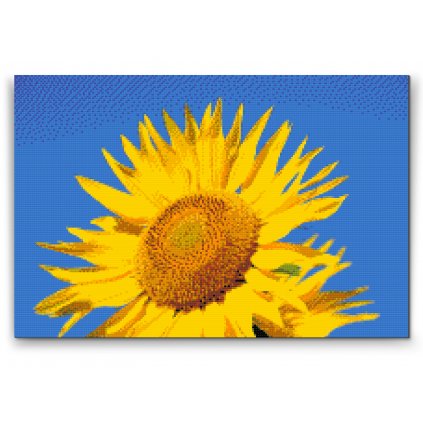 Pittura diamanti - Cielo blu e girasole