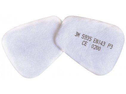 5935 Filtr P3 - proti pevným a kapalným částicím, pro polomasky 3M séie 6000, 6500 a 7500 a masky série 6000, (cena za 1ks, baleno po 2 ks)
