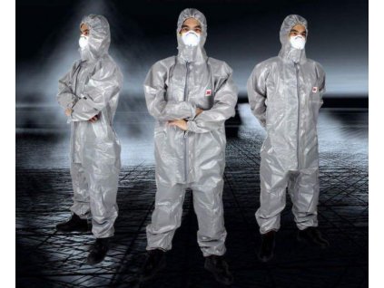 4570XXL  Ochranný jednorázový oděv 3M, vel. XXL (šedý, lepené švy, dvojitý zip)