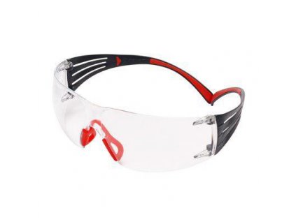 SF401SGAF RED - Ochranné brýle 3M SecureFit, čirý PC zorník, nemlživé, červeno-šedé