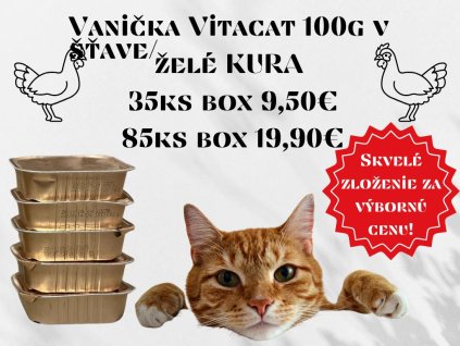 Vitacat vanička v šťave/želé - KURA