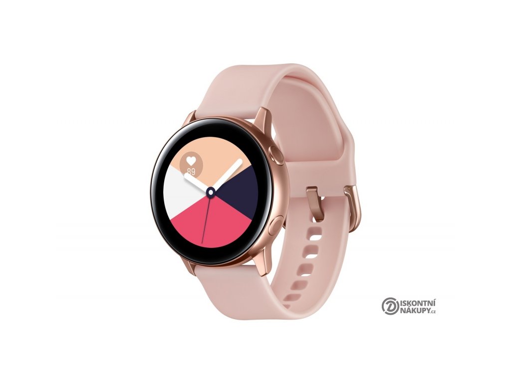Chytré hodinky Samsung Galaxy Watch Active růžová/zlatá - Diskontní nákupy