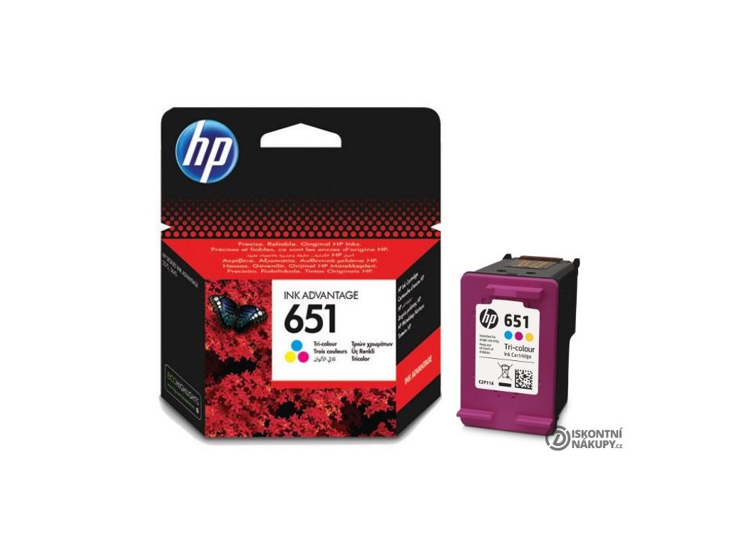 HP inkoustová kazeta 651 Tri-color C2P11AE originál C2P11AE