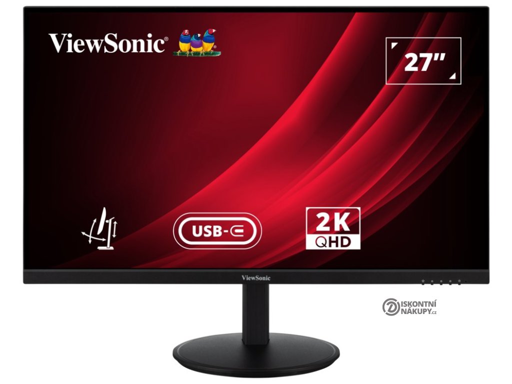 ViewSonic VG2709-2K-MHDU-2/ 27" QHD Frameless IPS Monitor with HDMI, DisplayPort, USB type C, USB,Full Ergonomic Stand VG2709-2K-MHDU-2