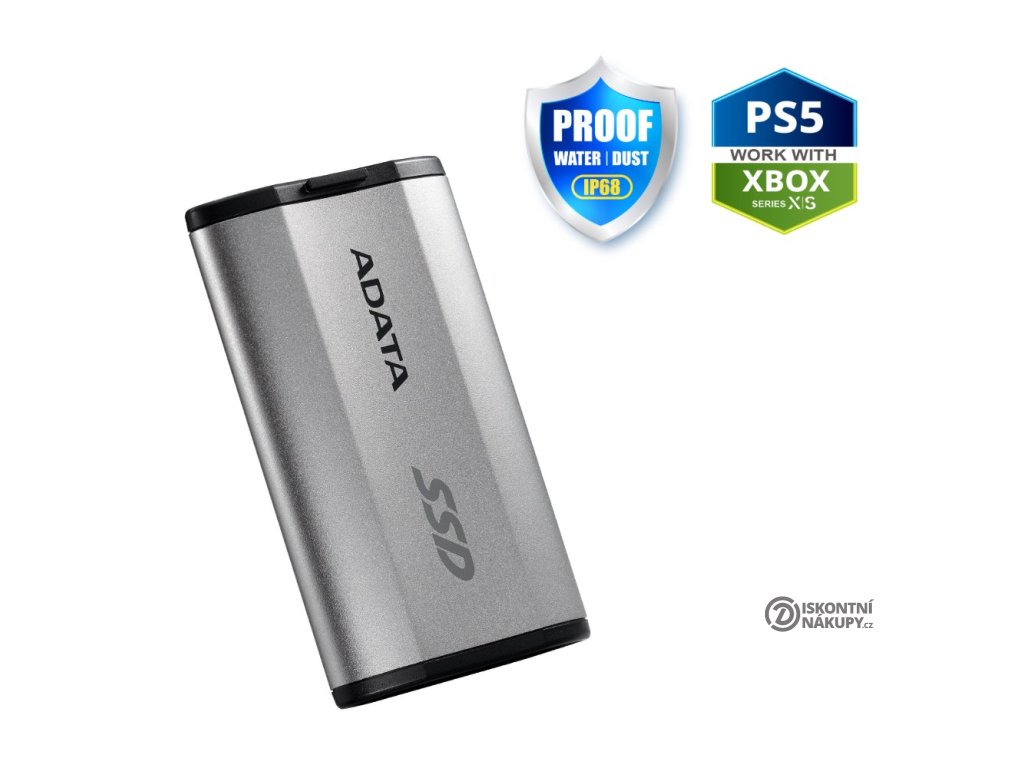 ADATA SD810 2TB SSD / Externí / USB 3.2 Type-C / 2000MB/s Read/Write / stříbrně-šedý SD810-2000G-CSG