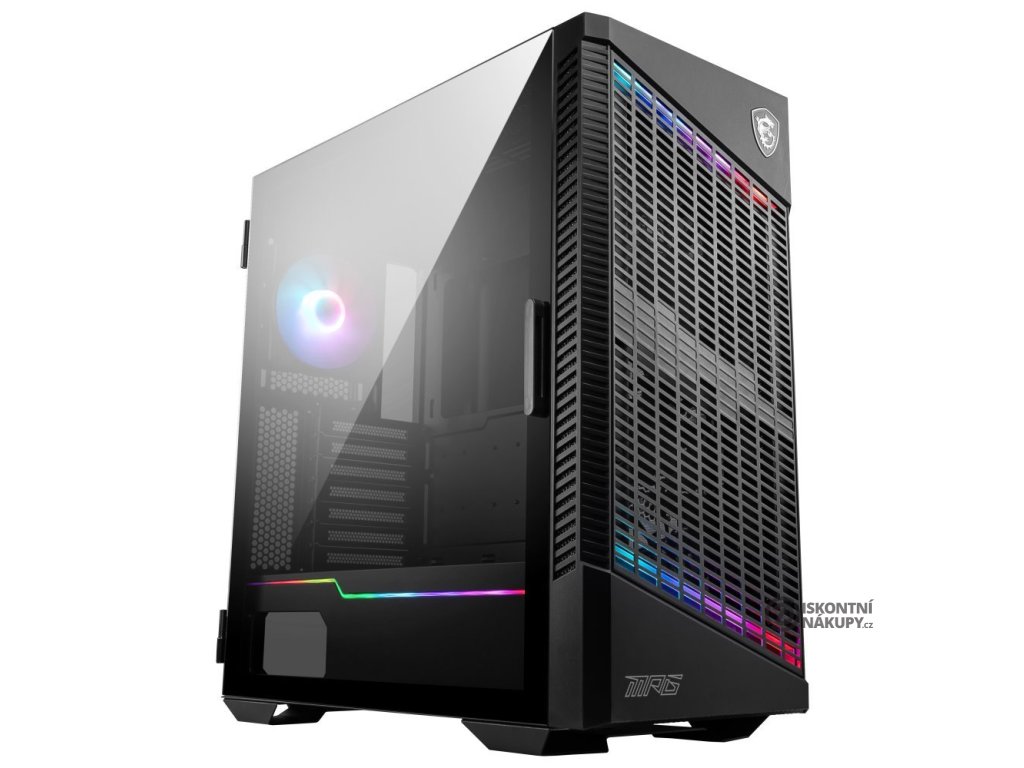 ROZBALENÉ - MSI skříň MPG VELOX 100P AIRFLOW/ bez zdroje/ levé temp. sklo/ 3x 120mm/ 1x 120mm ARGB/1x USB3.1 Type-C/2x US... 306-7G18P21-809-VYP