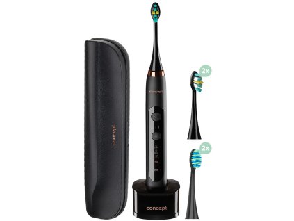 CONCEPT Sonický zubní kartáček s cestovním pouzdrem PERFECT SMILE, black ZK7011