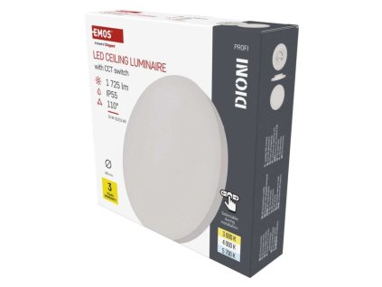 LED přisazené svítidlo DIONI kruhové, bílé, 15W, se změnou CCT