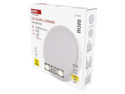 LED přisazené svítidlo RORI kruhové, bílé, 17W, se změnou CCT