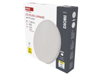 LED přisazené svítidlo DIONI kruhové, bílé, 18W, se změnou CCT