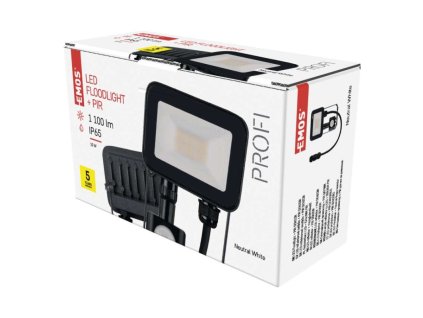 LED reflektor INOVO s pohybovým čidlem, 10W, antracit,  neutrální bílá