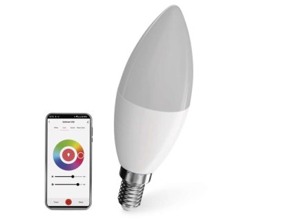 Chytrá LED žárovka GoSmart svíčka / E14 / 4,8 W (40 W) / 470lm / RGB / stmívatelná / WiFi