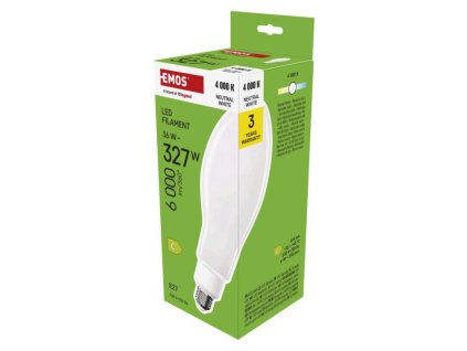 LED žárovka Filament ED90 / E27 / 36 W (327 W) / 6 000 lm / neutrální bílá