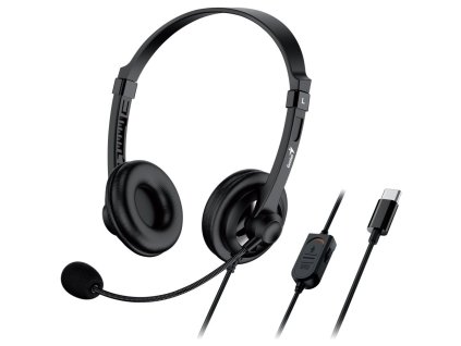 GENIUS headset HS-230U/ USB-C/ délka kabelu 2,4 m 31710021405