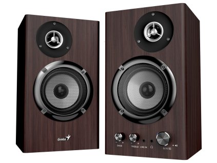 GENIUS repro SP-HF1812BT Dark Brown/ 2.0/ 50W/ Bluetooth 5.3/ dřevěné/ barva tmavé dřevo 31730055401