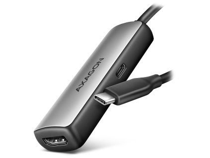 AXAGON adaptér USB-C na HDMI / RVC-HI8KPD / 8K/60Hz, 4K/144Hz / HDCP 2.3 / PD 100W / 0,16m / černý RVC-HI8KPD