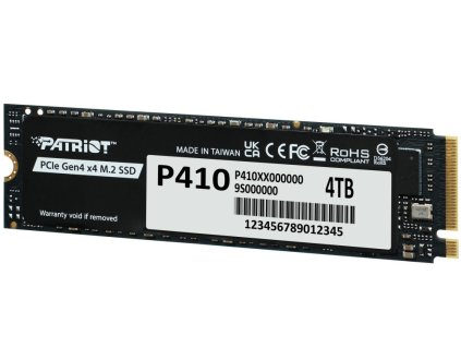 PATRIOT P410 4TB SSD / Interní / M.2 PCIe Gen4 x4 NVMe / 2280 P410P4TBM28H
