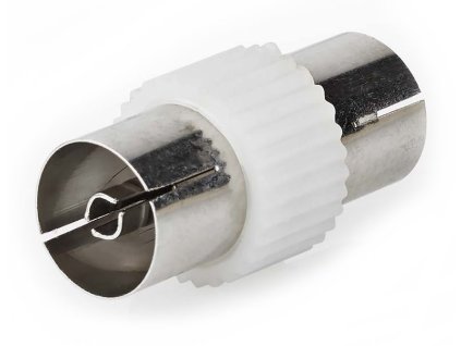 NEDIS satelitní/anténní adaptér/ IEC (koax) zásuvka - IEC (koax) zásuvka/ přímý/ 1 kus/ bílá/ BOX CSGB40941WT