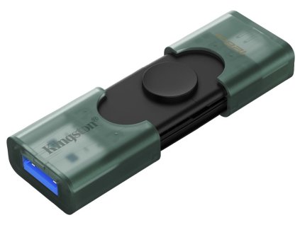 KINGSTON DataTraveler DuoG2 128GB / USB 3.2 Gen1 / USB-A + USB-C / zeleno-černá DTDEG2/128GB