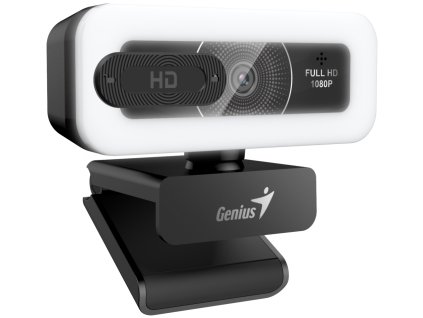 GENIUS FaceCam Light/ 2M 1080P/ LED světlo/ kryt soukromí/ USB-C/ USB/ UVC/ mikrofon/ černá 32200010400
