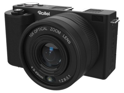 Rollei Compactline 10x Flip Screen/ 64 MPix/ 10x zoom/ Vyklápěcí 2,88 LCD/ 4K video/ Černý 12058