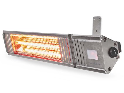 NEDIS ohřívač terasy/ spotřeba 2000 W/ 9 nastavení teploty/ IP65/ na zeď/ hliník HTPA30ESS