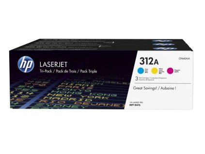 HP 312A Trojbalení originálních tonerových kazet LaserJet (azurová, purpurová, žlutá) CF440AM