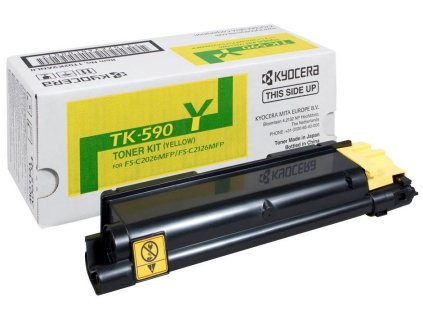 Kyocera toner TK-590Y/ FS-C2026MFP/ C2126MFP/ 5 000 stran/ Žlutý TK-590Y