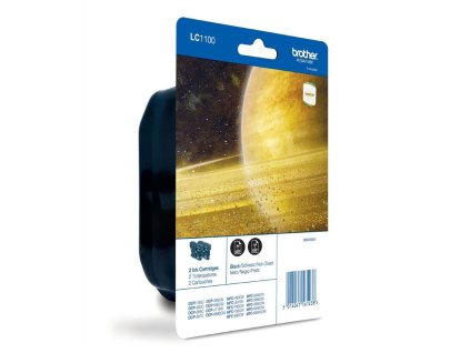 BROTHER inkoustová náplň LC-1100 BKBP2/ multipack/ 2x černá LC1100BKBP2