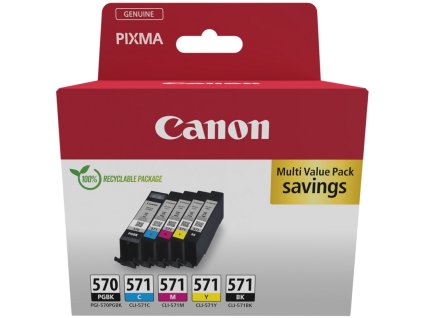 Canon multipack inkoustových náplní PGI-570/CLI-571 PGBK/C/M/Y/BK MULTI 0372C006