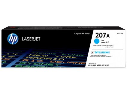 HP toner 207A (azurový, 1250str) pro HP Color LaserJet Pro M255/MFP M282/ M283 W2211A