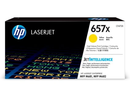 HP 657X Žlutá originální tonerová kazeta LaserJet s vysokou výtěžností CF472X