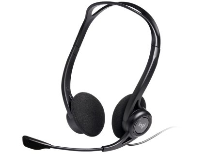 Logitech Headset Stereo PC 960/ drátová sluchátka + mikrofon/ USB/ černá 981-000100