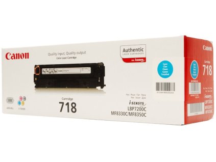 Canon originální toner CRG-718C/ LBP-7200/ 7660/ 7680/ MF-80x0/ MF724/ 2900 stran/ Azurový 2661B002